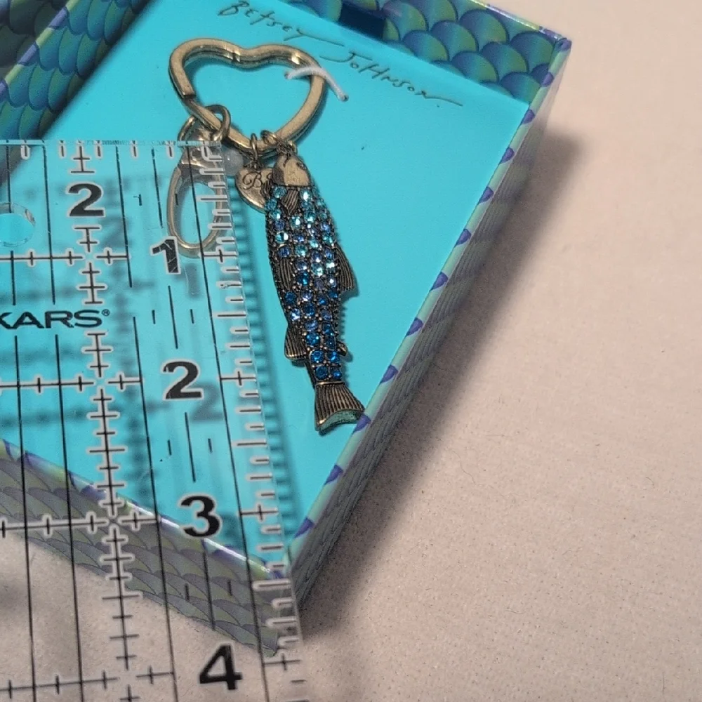 Betsey Johnson Sardine Fish Keychain/Bag Charm